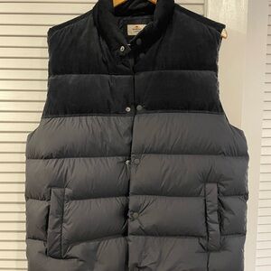 Marine Layer Black and Gray Puffer Vest